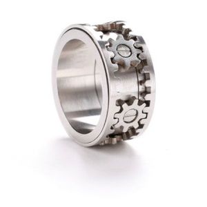 Kinekt Gear Ring Stainless Steel Size 7.5